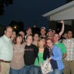Hanging out with our girls' college friends.