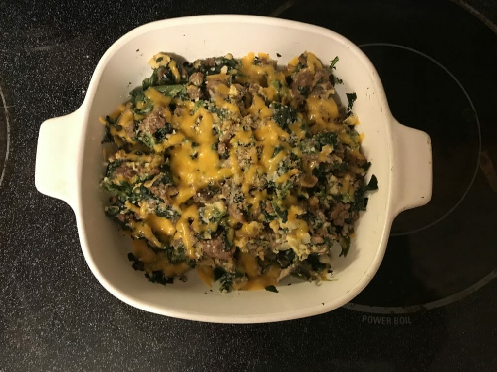 Joe's Special - a wonderful scrambler of spinach, hamburger, and egg